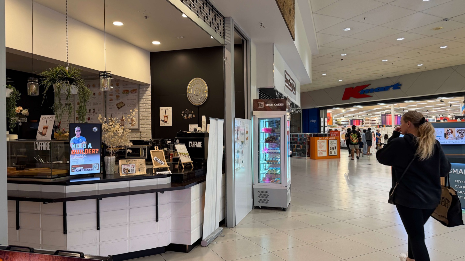 The Zalp screen at Bay Plaza, Hastings, by the walkway entrance